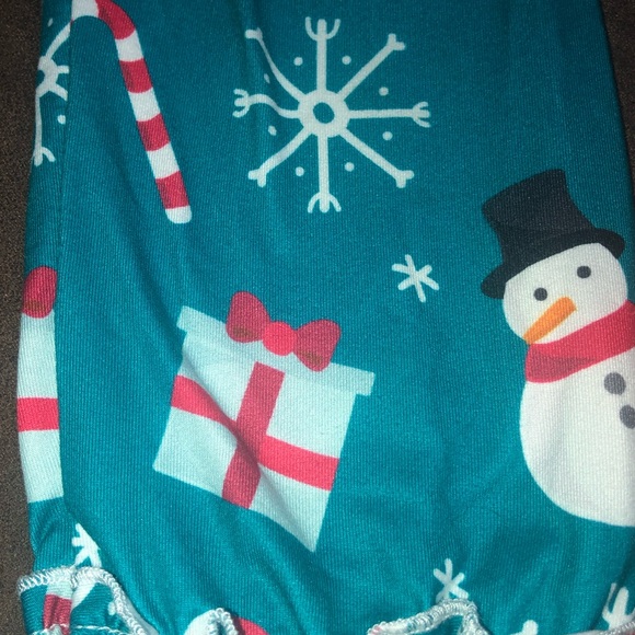 Blue Christmas Design Ruffled Pants - Picture 5 of 7